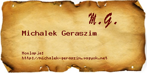 Michalek Geraszim névjegykártya